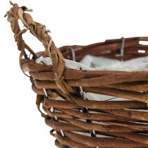 Gevlochten mand met hengsels Plantenmand Siermand Ø29×H13cm