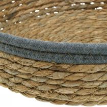 Artikel Ronde mandenset, naturel, gevlochten plantenbakken & decoratieve schaal, 3-delige set Ø33/30/25cm H8/7cm