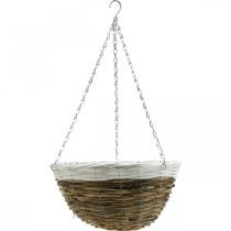 Artikel Plantenschaal, hanging basket, hanging basket naturel, wit Ø35cm