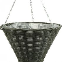 Mand licht kegeltas grijs Ø35cm H37cm