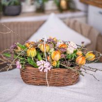 Mandkom, plantenbak, houten mand voor het planten van de natuur L41cm H13.5