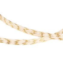 Artikel Koord katoen goud en crème katoenen lint 7mm 15m