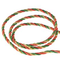 Artikel Koord rood groen goud decoratief koord driekleurig koord lint 3mm 25m