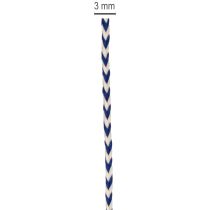 Artikel Gestreept cadeaulint/koord voor creatieve decoratie, 3 mm dik, 20 m lang