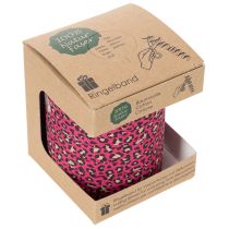 Artikel Decoratief lint met luipaardprint, roze, krullint voor het inpakken van cadeaus en knutselen, 10 mm, 100 m