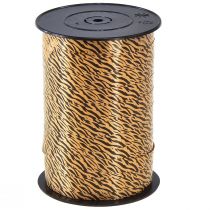 Artikel Decoratief lint bruin oranje krullint Safari 10mm 100m