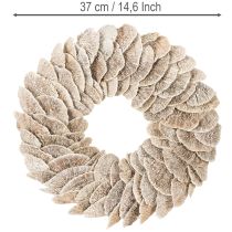 Artikel Kerstkrans van spons, natuurlijke decoratie, 37 cm