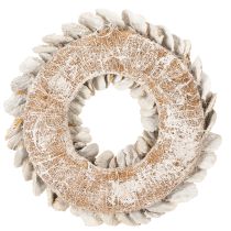 Artikel Kerstkrans van spons, natuurlijke decoratie, 37 cm