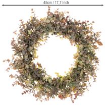 Artikel Kunstmatige eucalyptuskrans, herfstdecoratie, rond, 45 cm