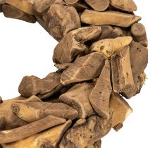 Artikel Decoratieve krans gemaakt van natuurlijke houtstukken, rond, 35 cm