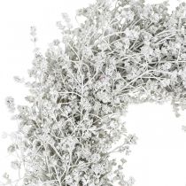Artikel Kerstkrans wit droogbloemenkrans linnen Ø34cm