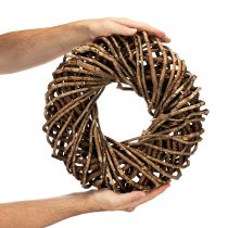 Artikel Krans gemaakt van natuurlijke takjes, ronde rotankrans om zelf te maken, 35 cm