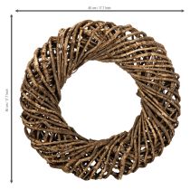 Artikel Decoratieve krans gemaakt van natuurlijke takken, rotankrans, rond, groot, 45 cm.