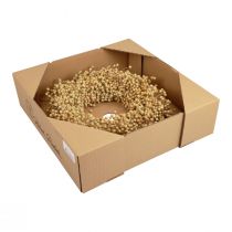 Artikel Boho decoratieve krans, vlas decoratieve krans, natuurlijke krans, droog, Ø28cm