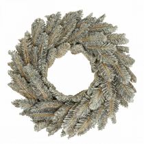 Sierkranskegels Adventskrans deurkrans wit, glitter Ø35cm