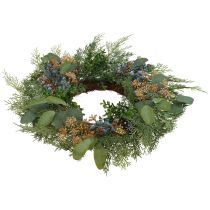 Deurkrans Kerstkrans kunst conifeerbessen Ø60cm