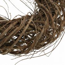 Sierkrans Ø30cm takken en ranken Gevlochten iepentakjes naturel