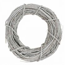 Decoratiekrans witgekalkt Ø35cm Shabby Chic deurkrans tafeldecoratie