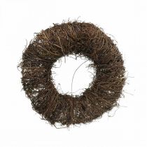 Artikel Wijnrankenkrans donkerbruin Natuurlijke decoratieve krans gemaakt van wijnranken Ø25cm