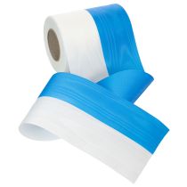 Artikel Moiré blauw-wit kranslint 125 mm – Hoogwaardig rouw- en decoratief lint, nationaal lint met een elegante uitstraling, rol van 25 meter