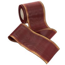 Artikel Bordeaux kranslint 100 mm moiré taft huwelijksdecoratie