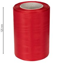 Artikel Rood kranslint 125 mm x 25 m - Lint voor rouwbloemen, belettering en decoratie