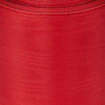 Artikel Rood kranslint 75 mm x 25 m - Rouwbloemen en -decoratie, stevig lint voor belettering