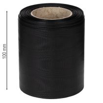 Artikel Zwart kranslint 100mm 25m - rouwlint, striklint, decoratief lint, bloemisterijbenodigdheden