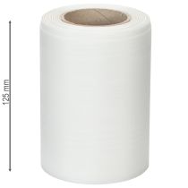 Artikel Wit kranslint 125mm 25m decoratief lint begrafenisdienst grafversiering