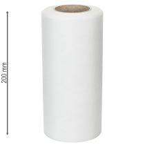 Artikel Wit kranslint, 200 mm breed, rol van 25 m, rouwlint, striklint, decoratief lint voor rouwbloemen en andere gelegenheden.