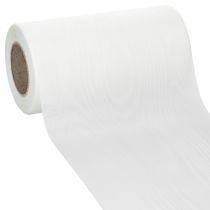 Artikel Wit kranslint voor rouwbloemen, 175 mm breed, 25 m lang, hoogwaardig acetaatlint