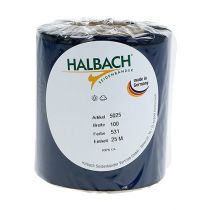 Artikel Blauw satijnen kranslint, 100 mm x 25 m, rouwlint, decoratie, milieuvriendelijk