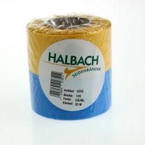 Artikel Blauw en geel moiré kranslint, 100 mm, nationaal lint, clublint, decoratief lint, feestelijk rouwlint, acetaat