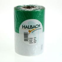 Artikel Moiré kranslint groen-wit 150mm, decoratief lint, striklint, taftkwaliteit 25m