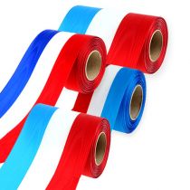 Kransband moiré blauw-wit-rood