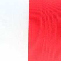 Artikel Kranslinten moiré wit-rood 100 mm