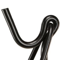 Artikel Kranshouder staand met haak zwarte metalen ezel H56cm