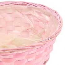 Artikel Frituurmand rond lila/wit/roze Ø25cm 6st