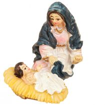 Artikel Kerststalfiguren set 11 kleurrijke figuren met de hand beschilderd 3,5-9,5 cm