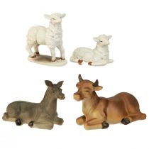 Artikel Kerstfiguren dieren voor kerststalset 6-11cm 4 st