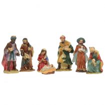 Artikel Kerststalfiguren handbeschilderd 2cm - 9cm 7st