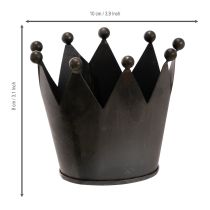 Artikel Metalen kroon, kleine decoratieve kroon voor tafeldecoratie, 10 cm