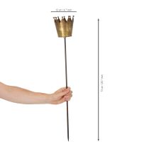 Artikel Decoratieve kroon op een stokje, vintage decoratie voor potplanten, 73 cm