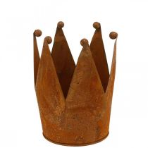 Artikel Decoratieve kroon, metalen decoratie, patina Ø15cm H11.5cm
