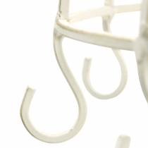 Artikel Decoratieve kroon met haak om op te hangen wit Ø29cm