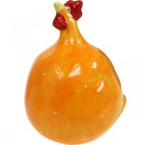 Decoratieve Kip Keramiek, Grappige Kip Pasen Decoratie H10.5cm Assortiment 6st