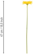 Artikel Kunstmatige gerbera's, zonnig geel, tuinbloem, 47 cm, 6 stuks