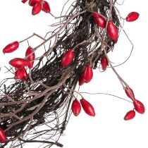 Artikel Kunstmatige rozenbottelkrans decoratie herfstkrans rood Ø50cm