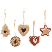 Artikel Kunstkoekjes decoratie Kersthangers 4-6cm 12 st