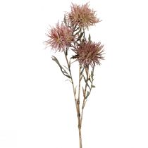 Artikel Kunstknoopkruid kunstbloemen herfst 3 bloemen lila 48cm